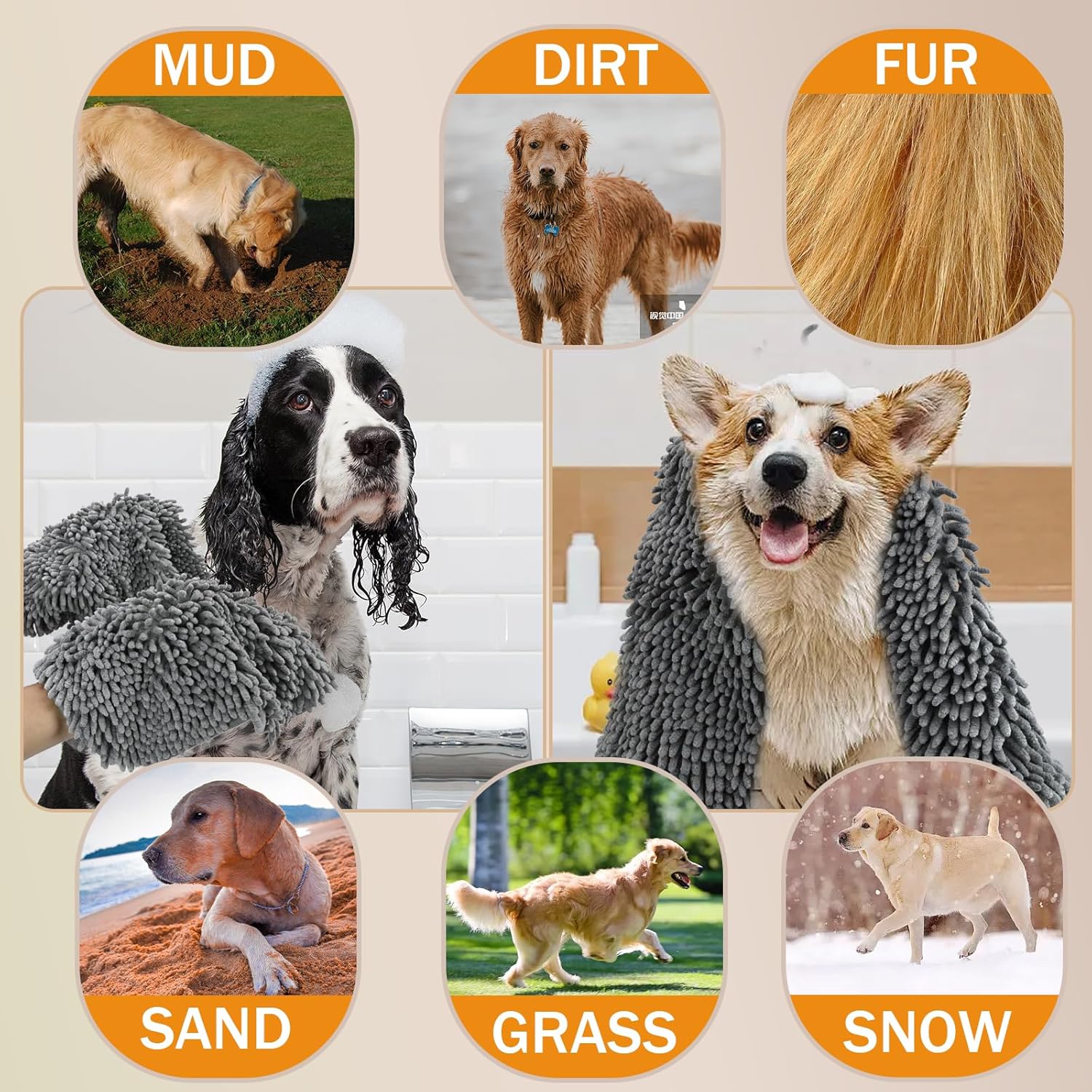 Micro Dog Towel – Super Absorbent Quick-Dry Pet Bath Towel