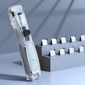 Mini Push Stapler with Reusable Clips Office & School
