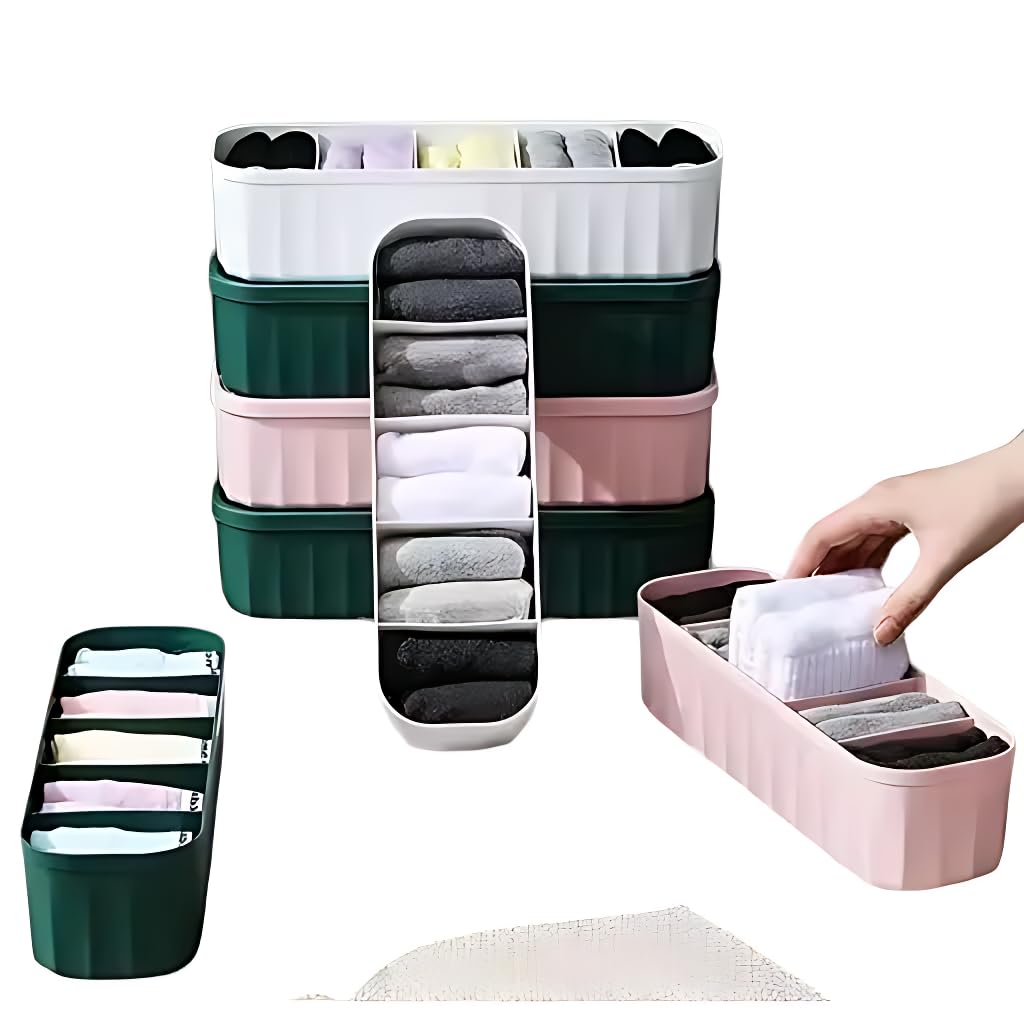 Multicolor Drawer Organizer Set for Socks & Underwear
