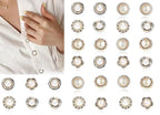Pearl Brooch Pins for Clothing 30 Pieces No Sew