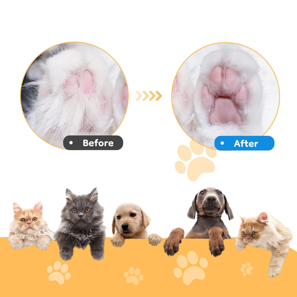 Pet Paw Hair Trimmer – LED Light Low Noise Dog & Cat Clipper