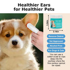 Pet Finger Wet Wipes – Ear, Teeth, Eyes & Paw Cleaner Pro
