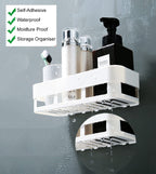 Plastic Wall Shelf with Magic Sticker | Kitchen & Bathroom