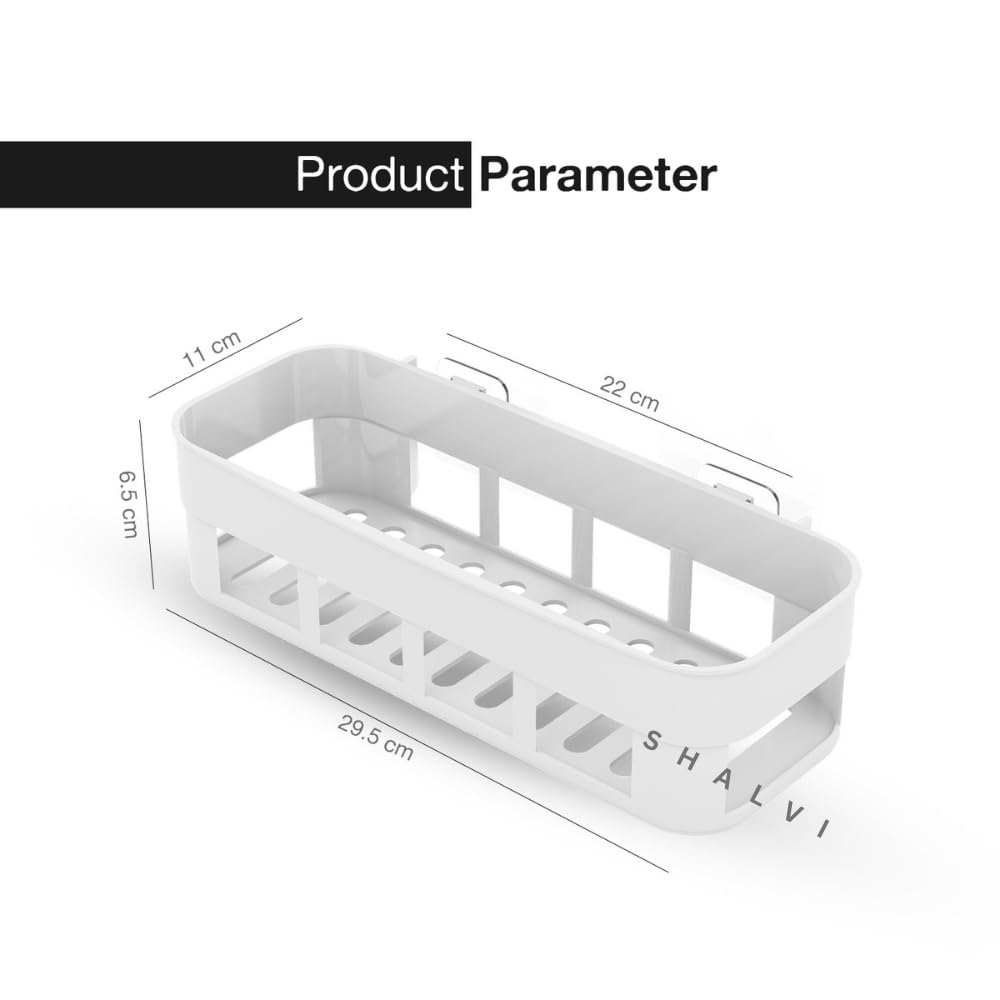 Plastic Wall Shelf with Magic Sticker | Kitchen & Bathroom