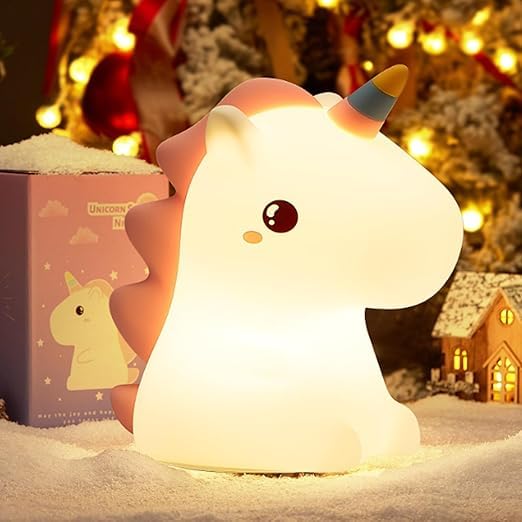 Rechargeable Unicorn Silicone Night Lamp 7-Color