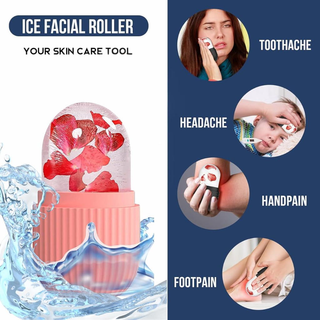 Reusable Face Ice Roller for Glowing Skin & Eye Puff Relief