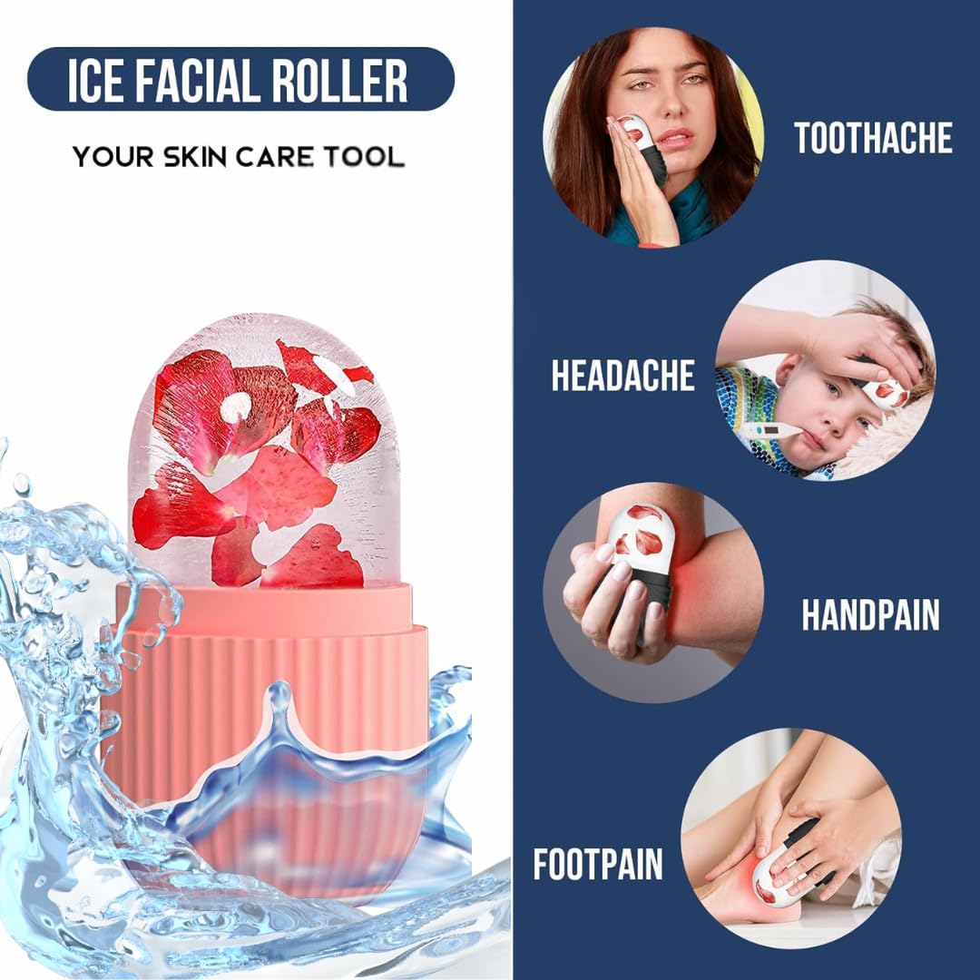 Reusable Face Ice Roller for Glowing Skin & Puffy Eye Relief