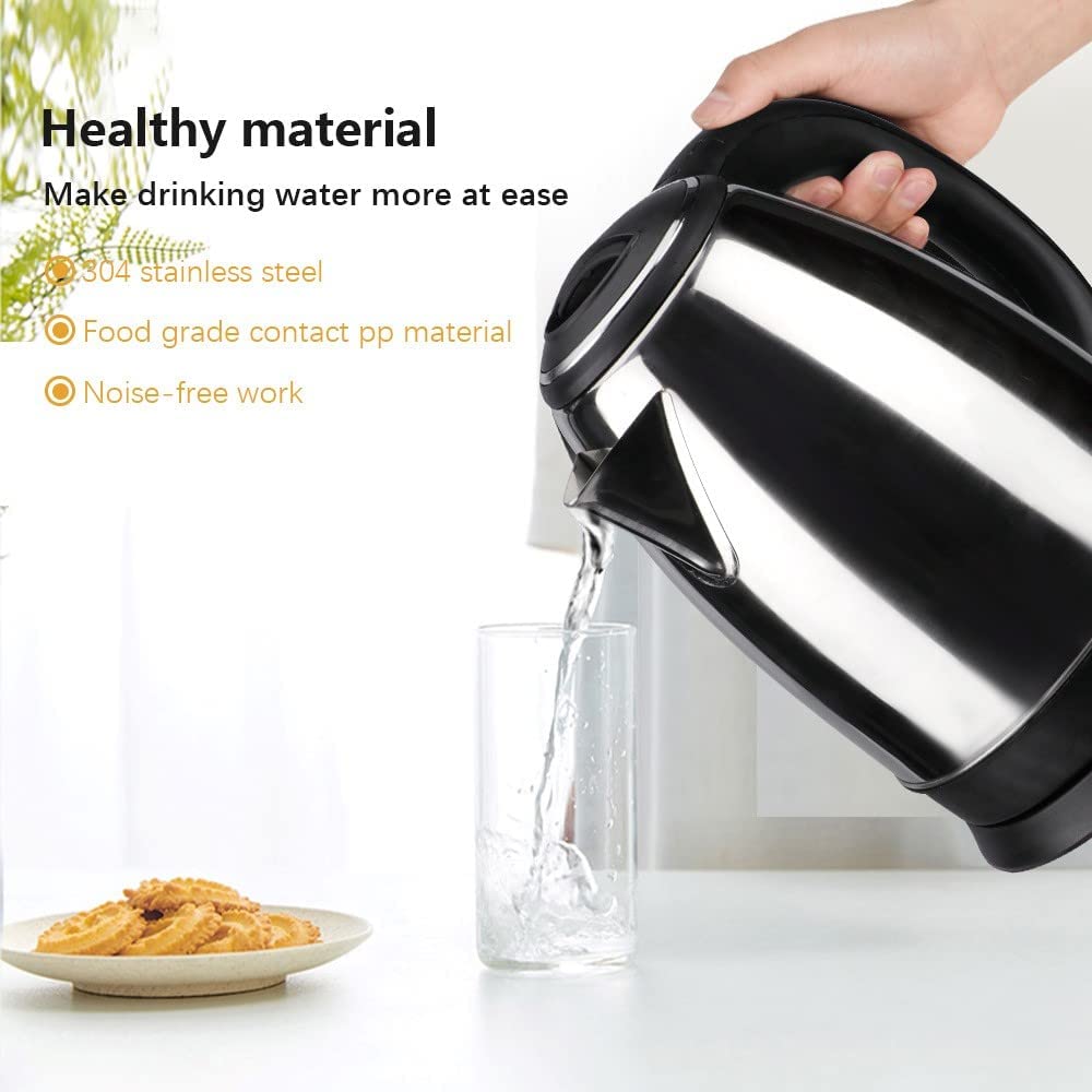 Stainless Steel Electric Kettle – Fast Boil Tea & Coffee 2L