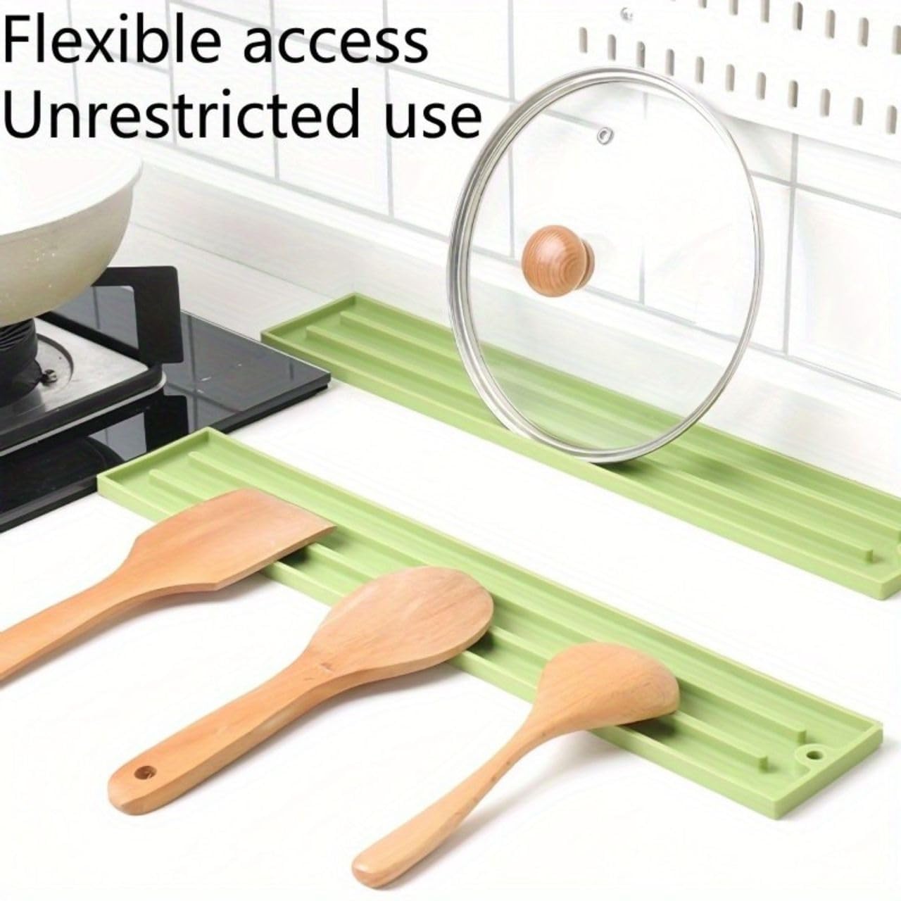Silicone Dish Drying Mat & Pot Lid Holder Non-Slip