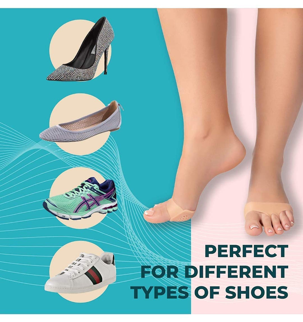 Silicone Gel Forefoot Pads – Soft Half Toe Pain Relief Sleeves