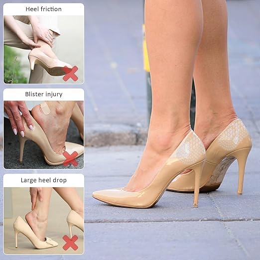 Silicone Heel Pads for Women – Self Adhesive Shoe Comfort Grips