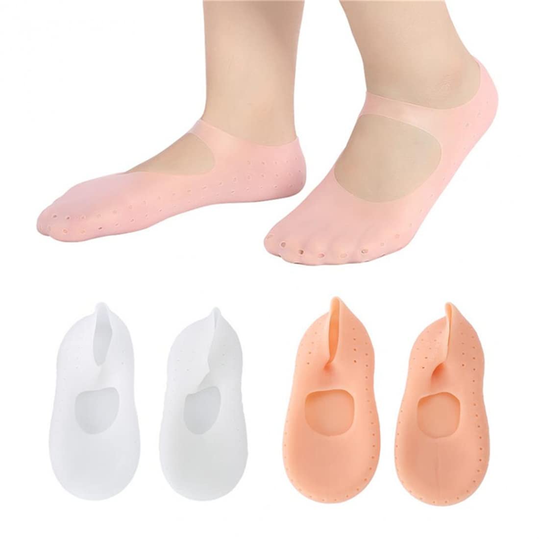Silicone Gel Foot Socks – Moisturizing & Soft Heel Care Socks
