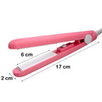 3-in-1 Mini Ceramic Hair Straightener Brush Fast Heat