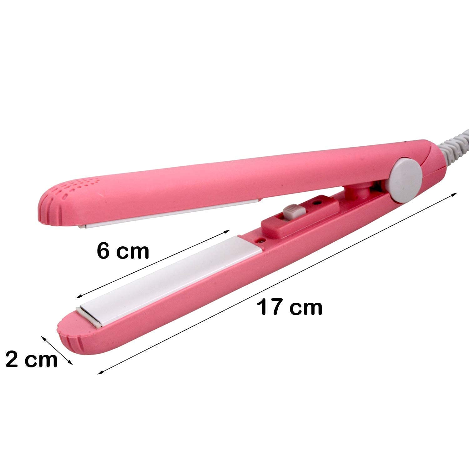 3-in-1 Mini Ceramic Hair Straightener Brush Fast Heat