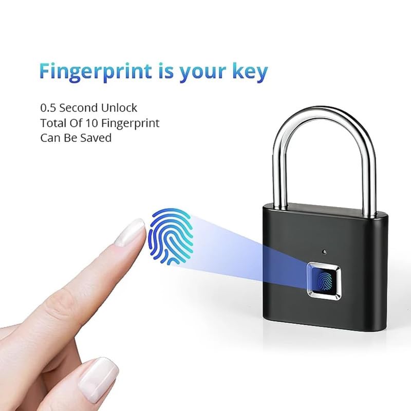 Smart Fingerprint Padlock | Keyless Biometric Waterproof Lock