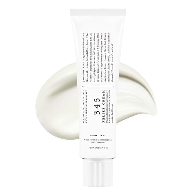 345 Relief Cream Soothing Face Moisturizer with Tea Tree & Niacinamide 50ml