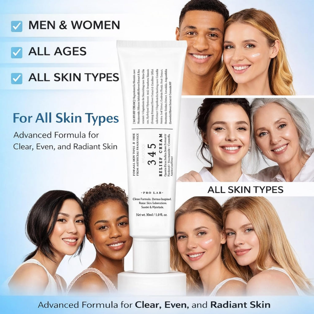 345 Relief Cream Soothing Face Moisturizer with Tea Tree & Niacinamide 50ml
