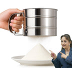 Stainless Steel Flour Sifter Hand Press Baking Tool