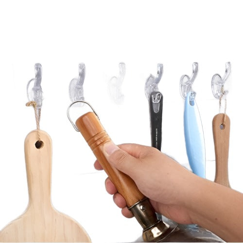 6-in-1 Heavy Duty Self-Adhesive Wall Hook Sticker