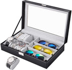 Luxury Watch & Sunglasses Jewelry Box | 6 Watches, 3 Glasses