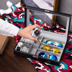 Luxury Watch & Sunglasses Jewelry Box | 6 Watches, 3 Glasses