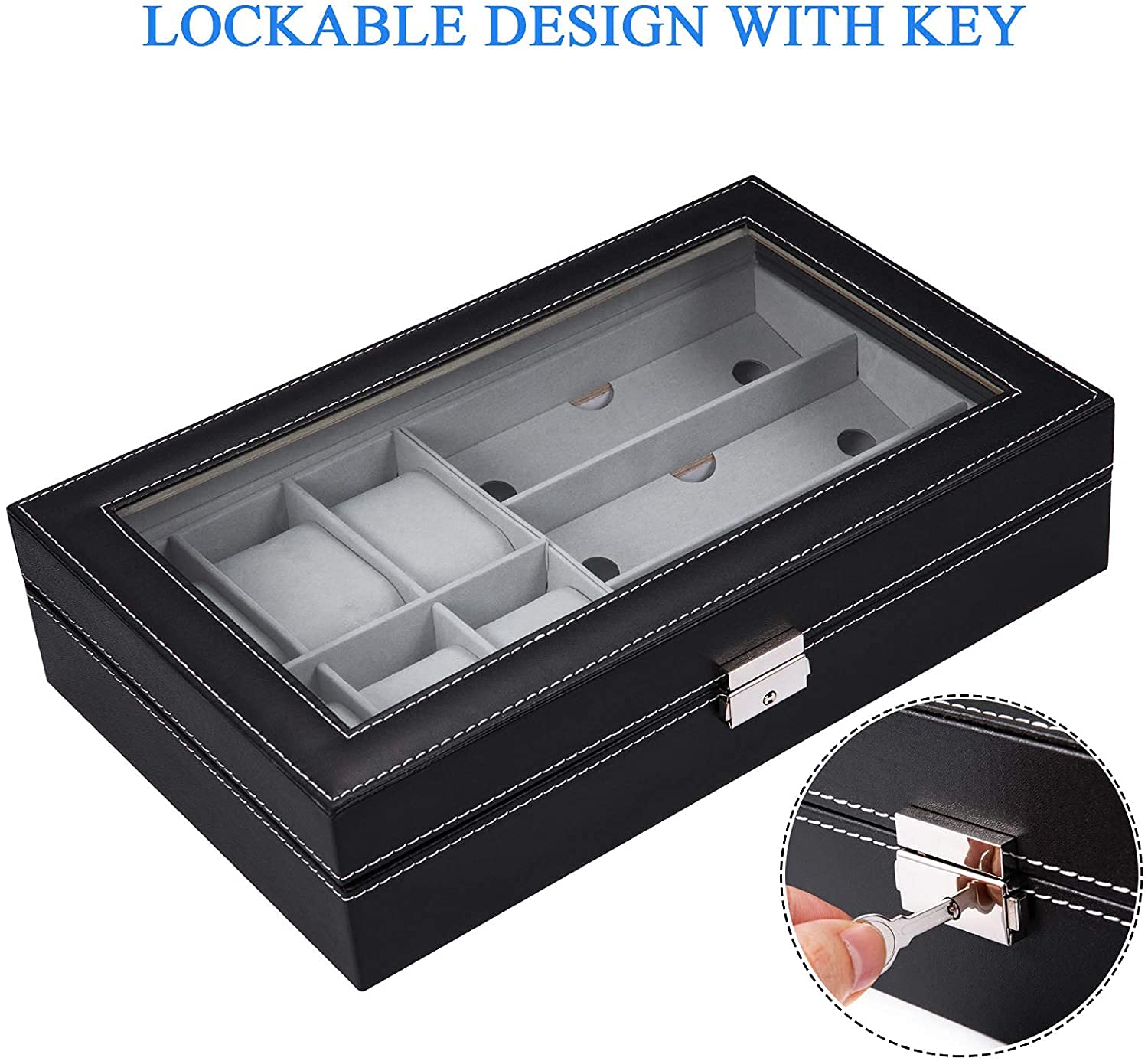 Luxury Watch & Sunglasses Jewelry Box | 6 Watches, 3 Glasses
