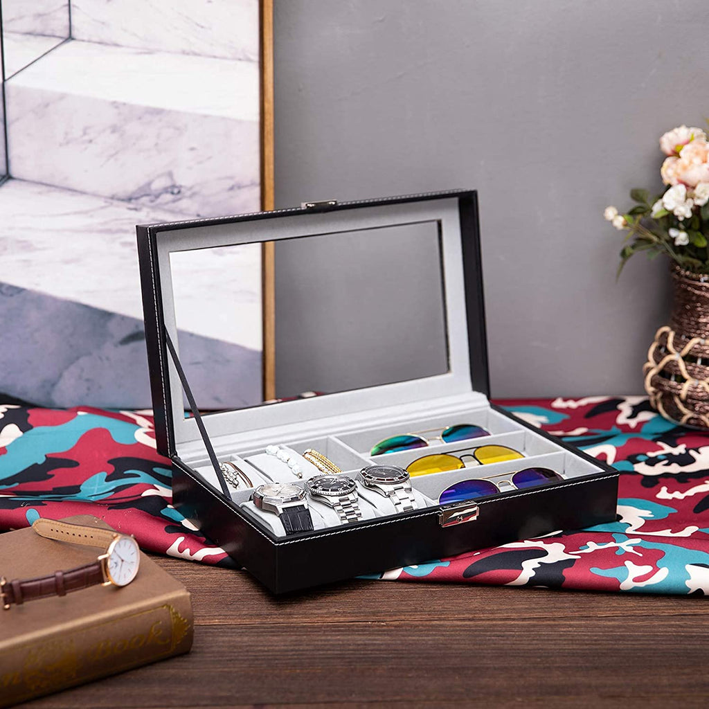 Luxury Watch & Sunglasses Jewelry Box | 6 Watches, 3 Glasses