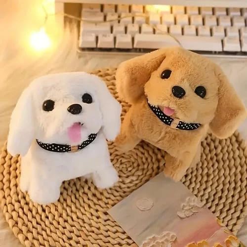 Interactive Walking Plush Dog Toy with Barking Sound
