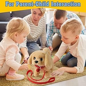 Interactive Walking Plush Dog Toy with Barking Sound