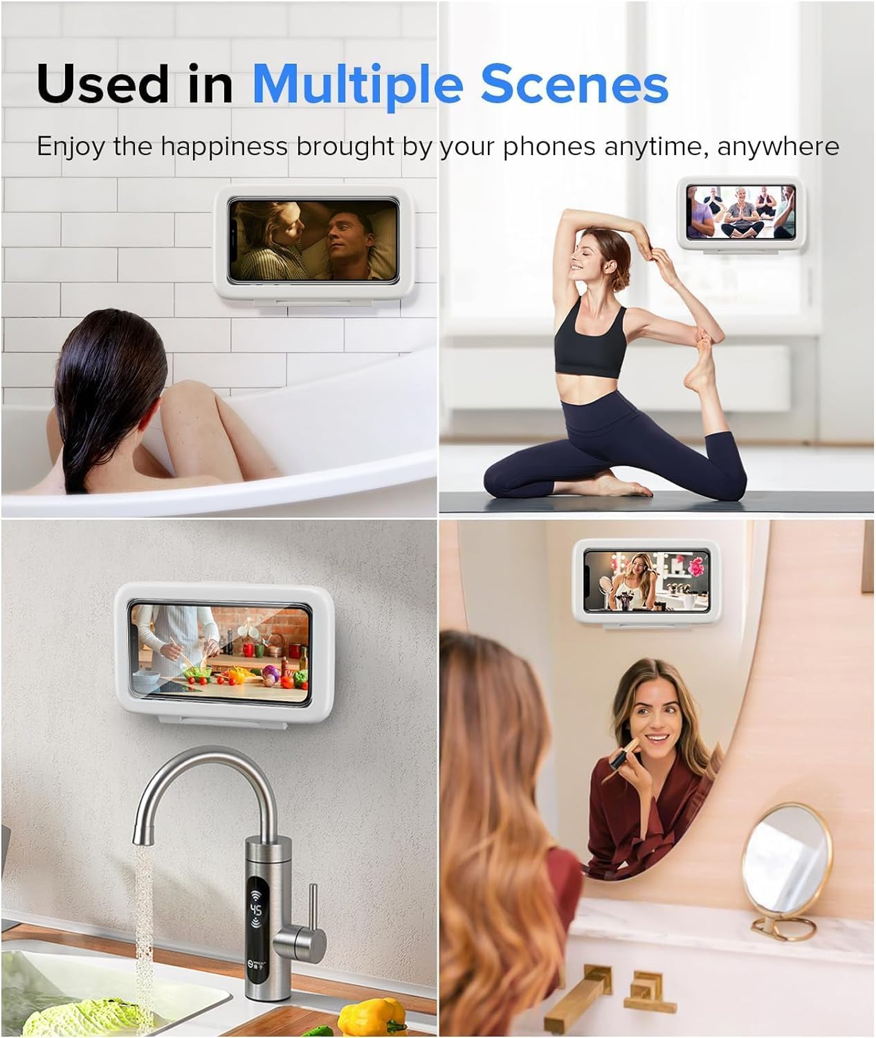 Waterproof 360° Rotating Shower Phone Holder Mount
