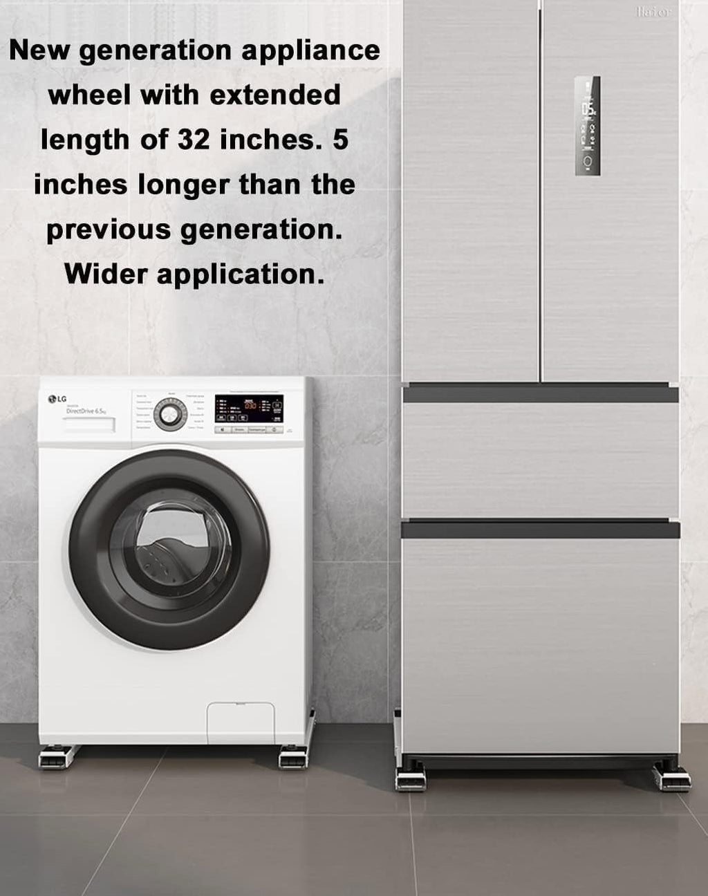 Adjustable Washing Machine Stand – Heavy Duty with Wheels 300Kg