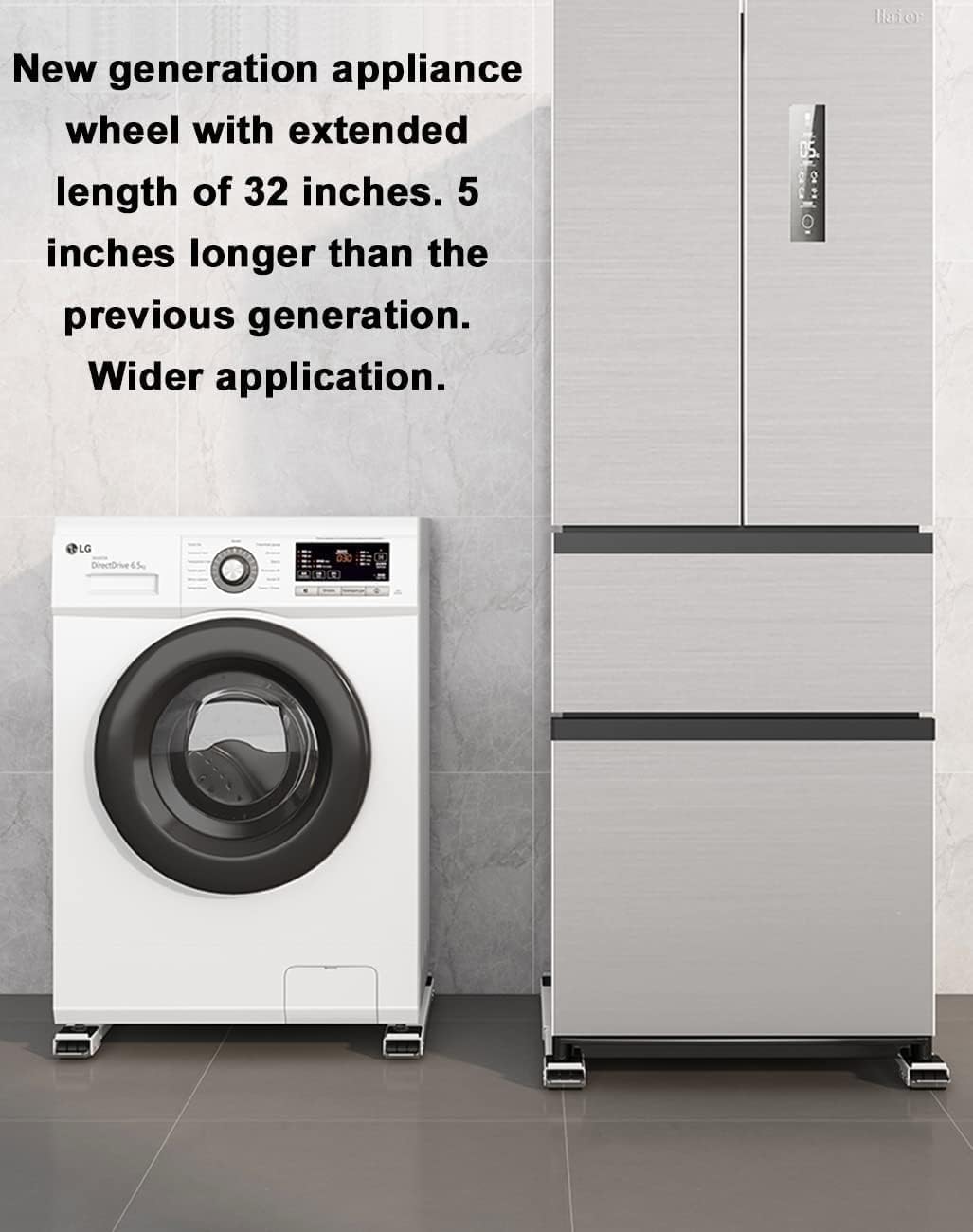 Adjustable Washing Machine Stand – Heavy Duty with Wheels 300Kg