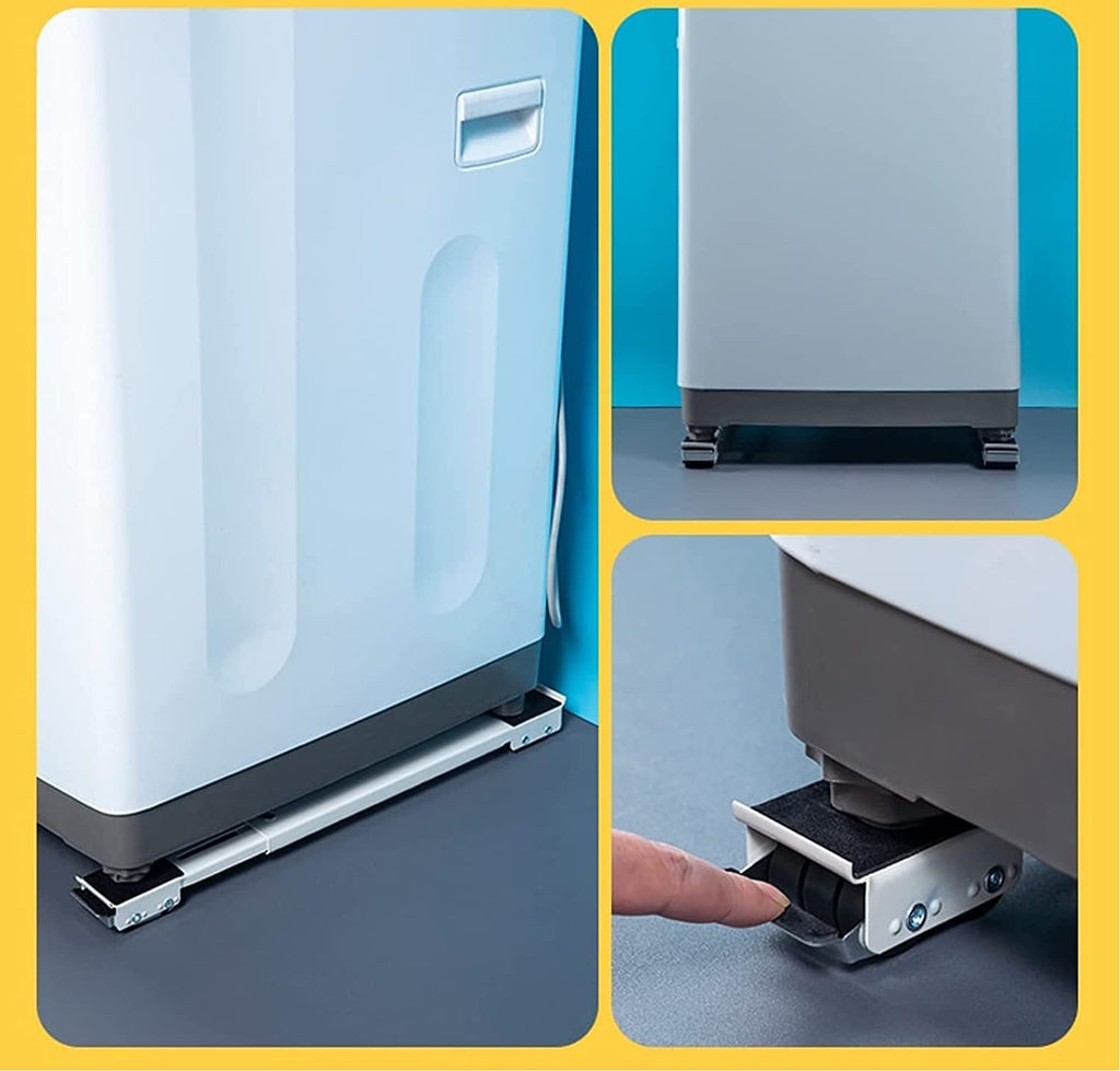 Adjustable Washing Machine Stand – Heavy Duty with Wheels 300Kg