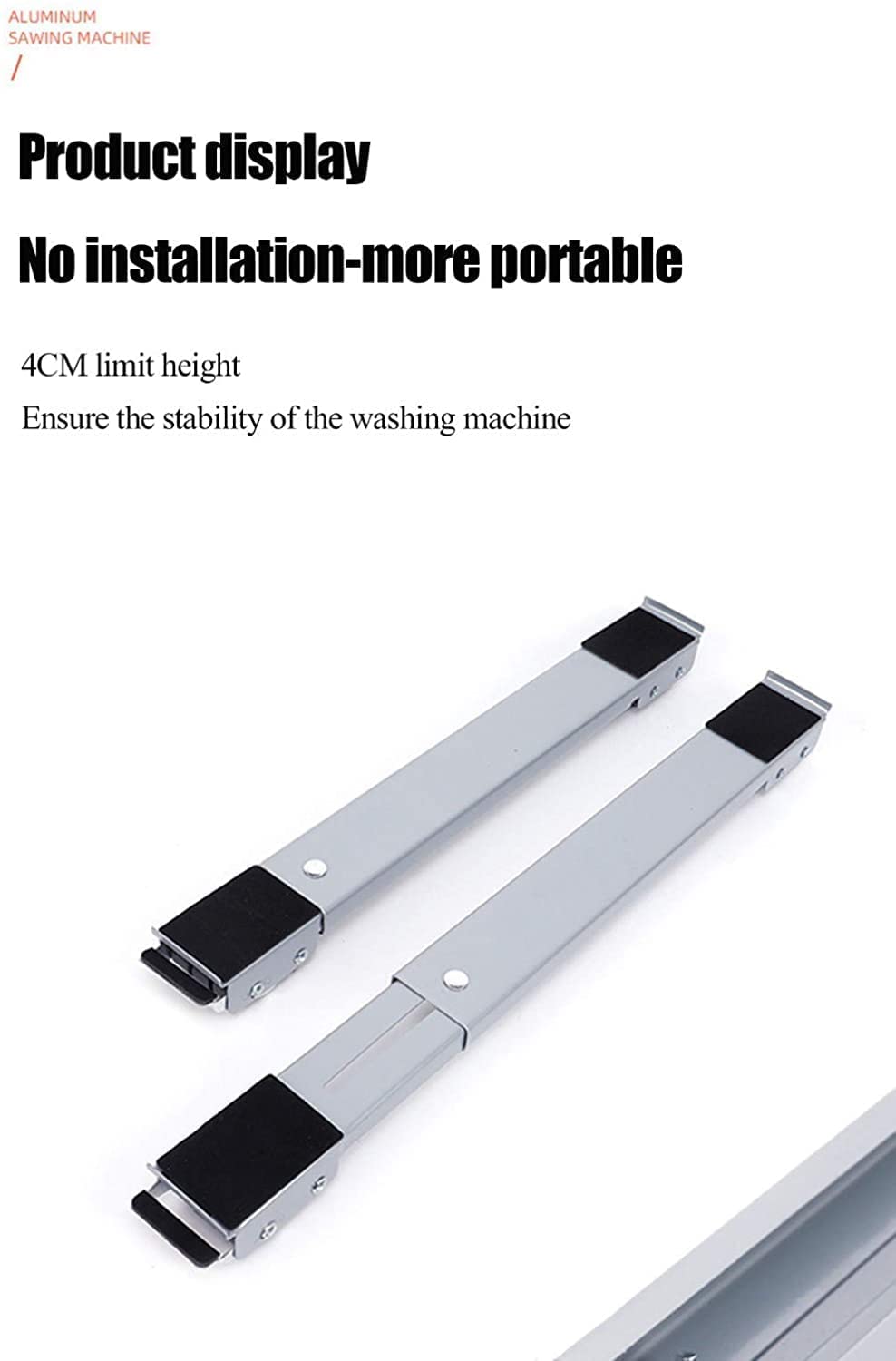 Adjustable Washing Machine Stand – Heavy Duty with Wheels 300Kg