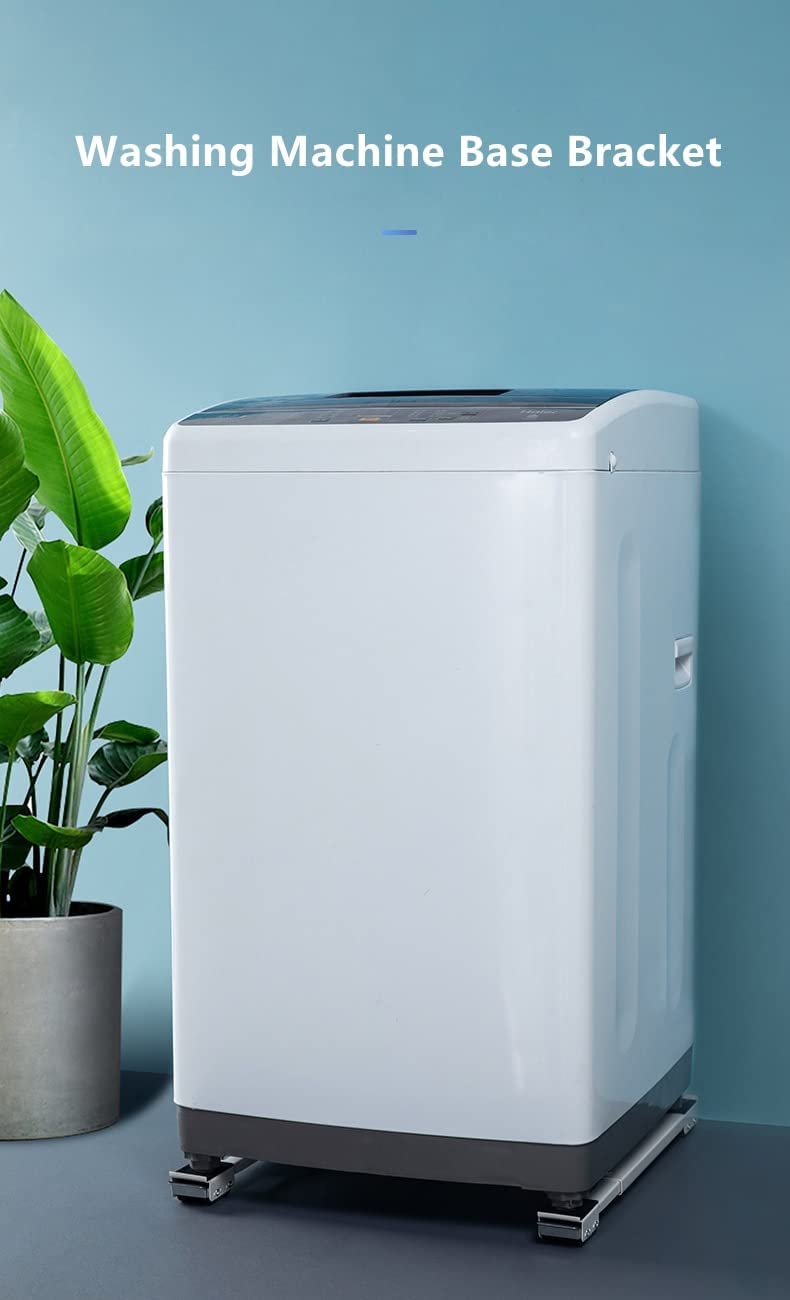 Adjustable Washing Machine Stand – Heavy Duty with Wheels 300Kg