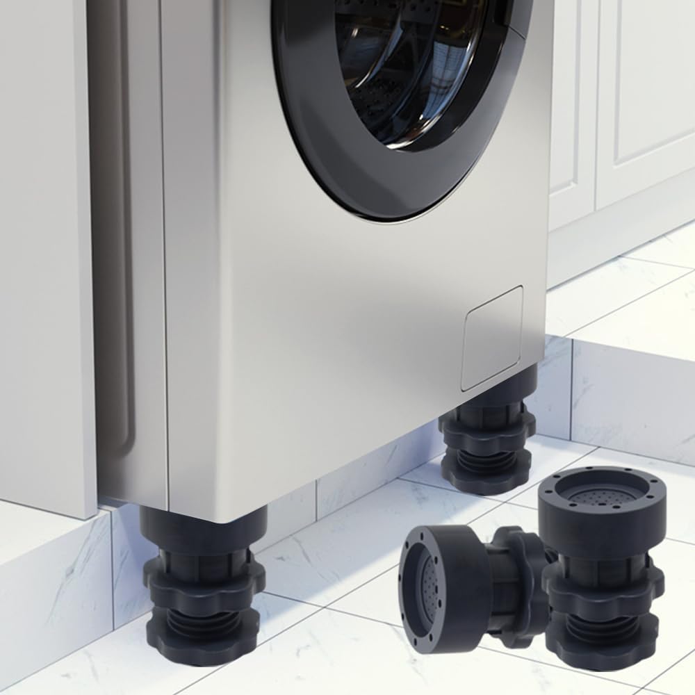 Adjustable Washing Machine Pads – Anti-Walk Rubber Feet Set 4