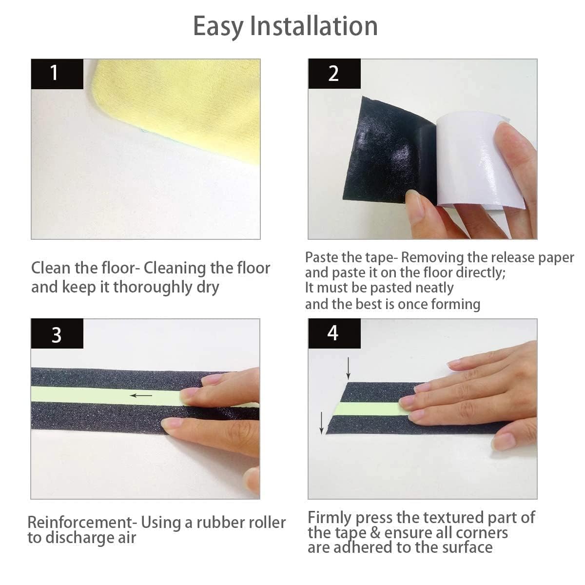 Glow in Dark Anti Slip Stair Tape 2in x16ft Grip