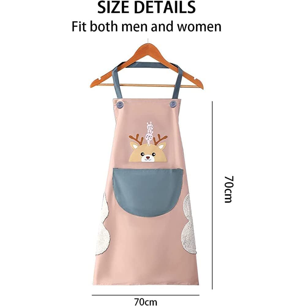 Waterproof Kitchen Apron with Pocket Hand Towel