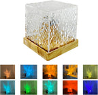 Rotating Aurora Cube Night Light with Water Ripple Effect