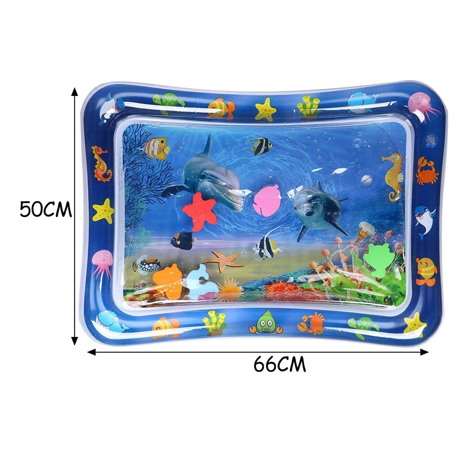 Inflatable Baby Water Play Mat Leak-Proof Tummy Time Toy
