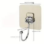 Self Adhesive Hook 10kg Waterproof Rustproof Gold