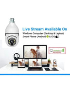 Wi-Fi Bulb Camera 360° – 1080p Wireless Home Security Cam