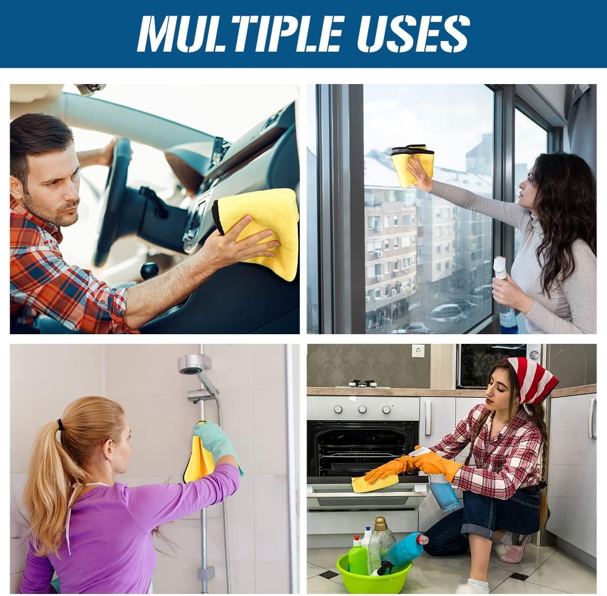 Heavy Microfiber Car Cleaning Cloth Lint-Free 40x40cm