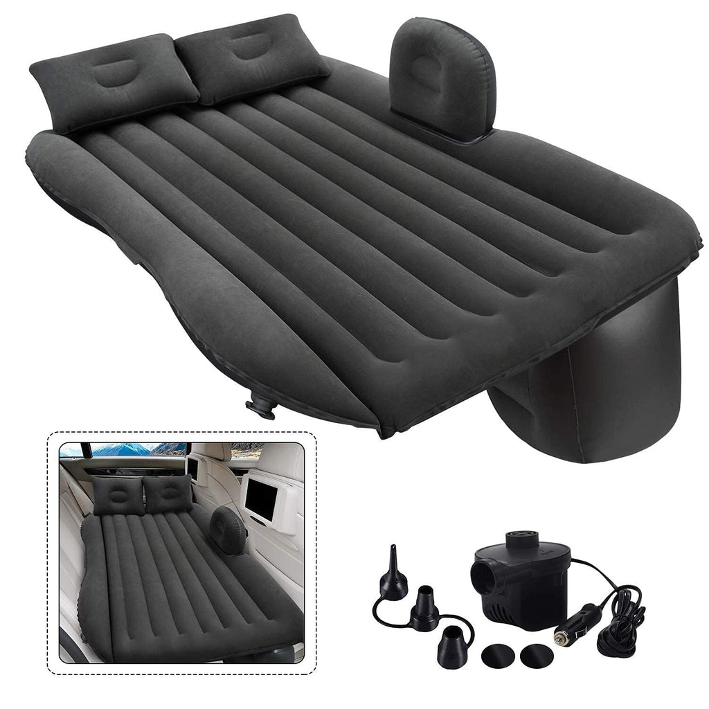 Car Inflatable Back Seat Bed with Pump Black