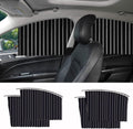 Car Curtains Magnetic Window Sunshade 4 Pcs Black
