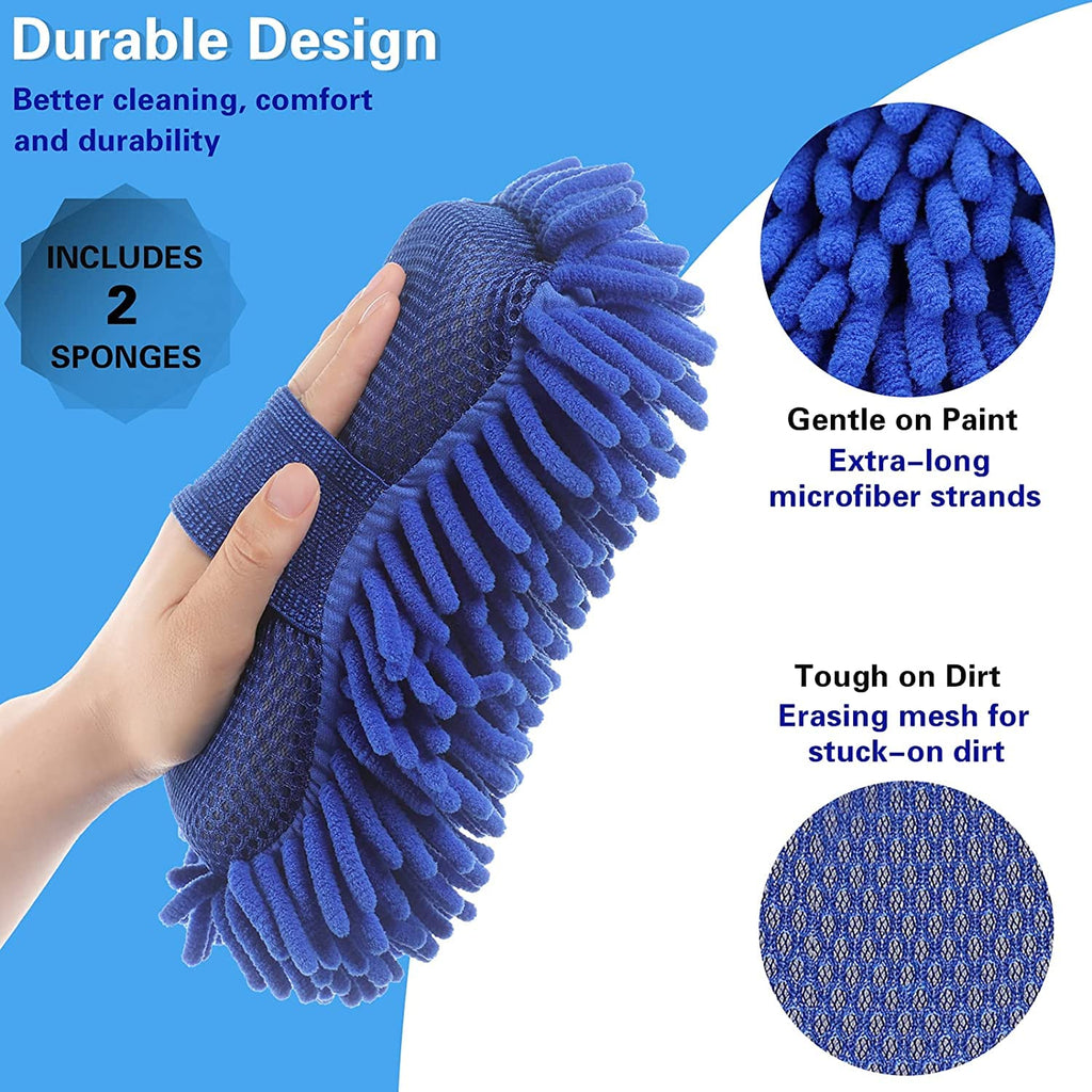 Microfiber Car Cleaning Sponge Scratch-Free Wash