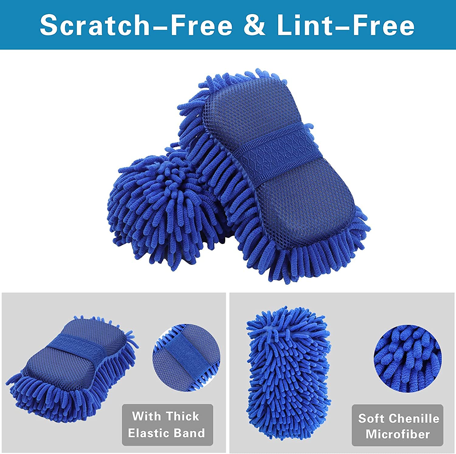 Microfiber Car Cleaning Sponge Scratch-Free Wash