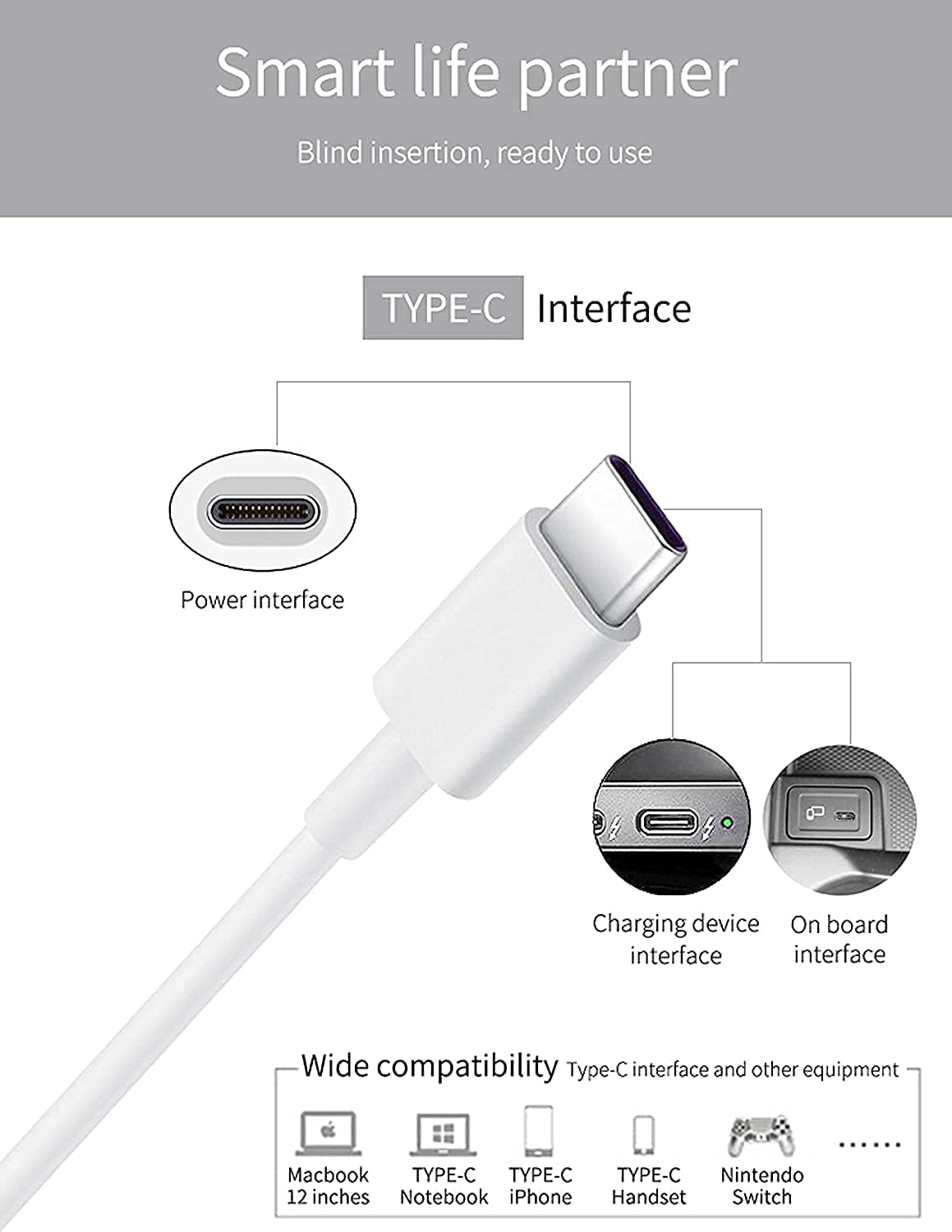 Type C to C Fast Charging USB Cable for Pixel