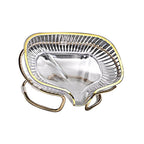 Clam Shape Self-Draining Soap Holder Metal Frame