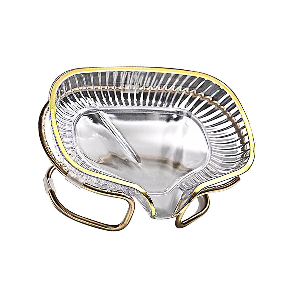 Clam Shape Self-Draining Soap Holder Metal Frame